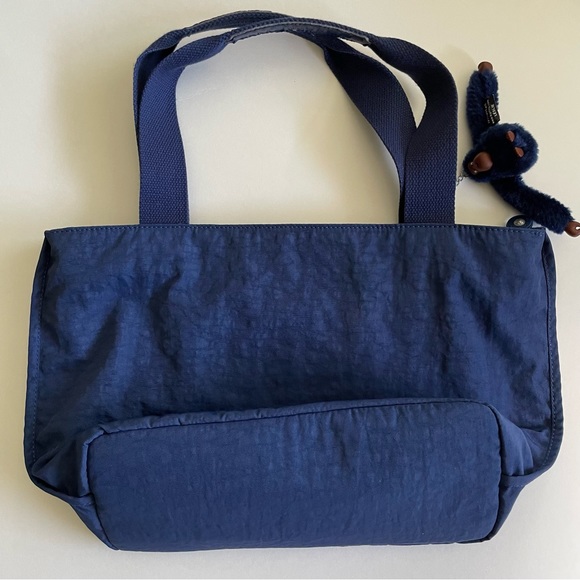 Kipling Bags Kipling Jeremiah Tote Blue Monkey Keychain Dual Strap